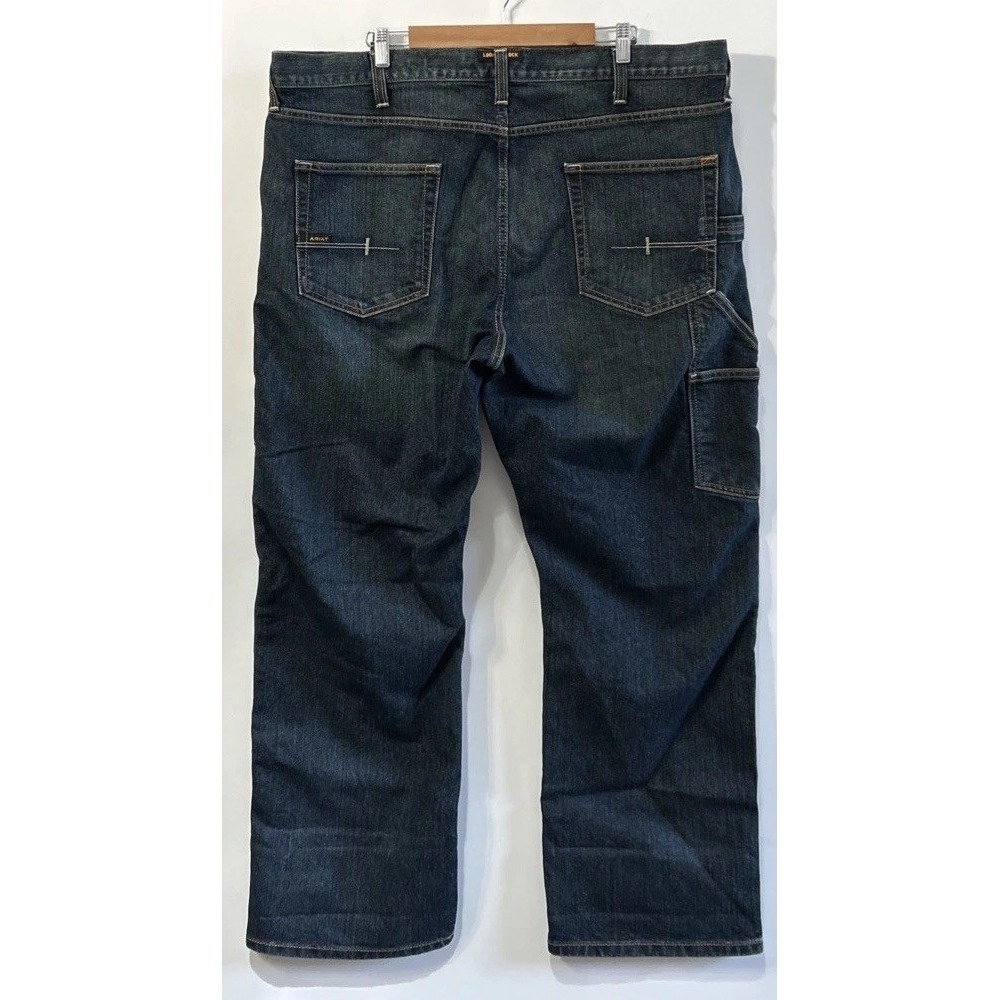 ARIAT REBAR M4 Relaxed Boot Loop Lock Men's Blue Denim Jeans Sz 42-44" Waist